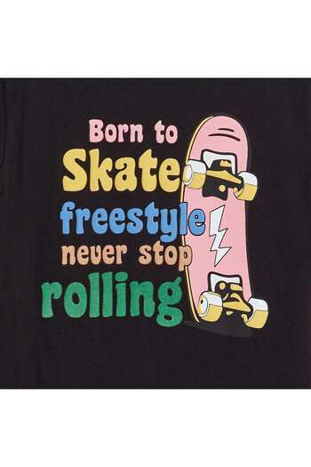 KIABI Long-sleeved skate T-shirt BLACK