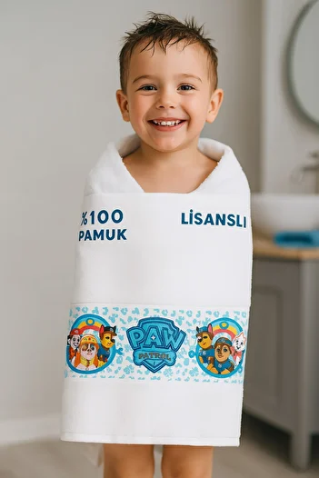 PAW PATROL 🛁   Paw Patrol Licensed 100% Cotton Bath Towel – 65X130 cm