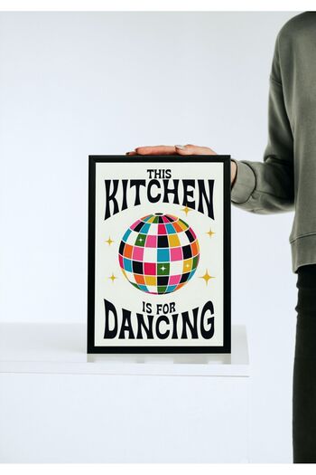 Arthopia The Kitchen is Dancing Mutfak Pinterest Poster Çerçeveli Yüksek Kaliteli Dekorasyon Tasarım Tablo