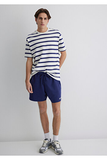 Mavi Μπλουζάκι Navy Blue ριγέ Loose Fit / Loose Relaxed Fit 0612738-70496