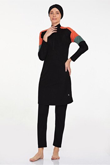 Alvina 9241 Model Zippered Hijab Swimsuit