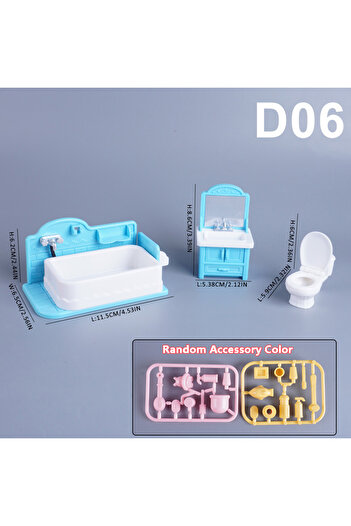 Choice D06 1:12 Miniature Furniture Forest Family Kitchen Toy Dining Table Dollhouse Accessories Bathroom P