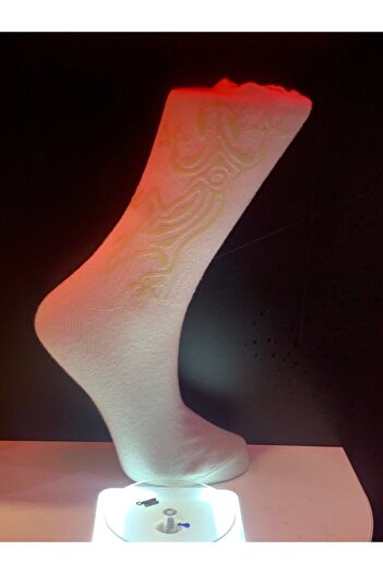 AL Bİ 90LIK Unisex Highlighter Noctilucent Lizard Patterned Socks