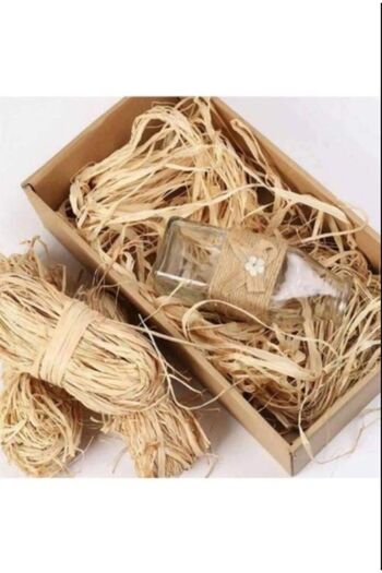 PartAntalya Natural Raffia Banana Fiber Natural Rope Straw Rope Ornament Material Gift Box