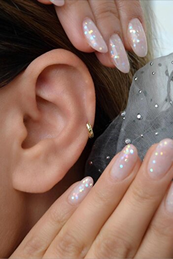 Sacce Scarves&Accessories 5 Mm Mini Halka Piercing 14 K Gold Renk Forward Helix Tragus Piercing Daith Helix