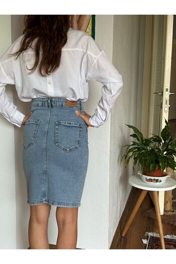 Noa Noa Lycra Stretchy Plain Basic Skirt