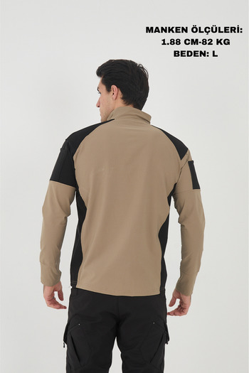 Camp Scoutland Camp138 Outdoor Tactical Water Repellent Ανδρικό Μπεζ-μαύρο Tactical φούτερ