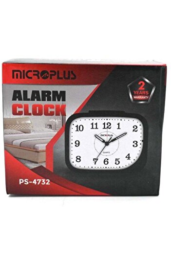 Micro Plus Microplus Analogue Alarm Clock Black PS-4732