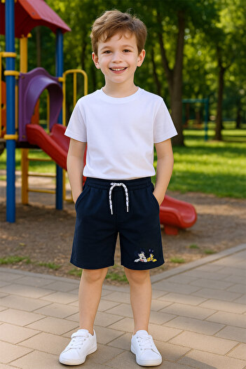 HÇM Boy's Shorts with Pockets, Solid Color Printed, Comfortable Fit E34