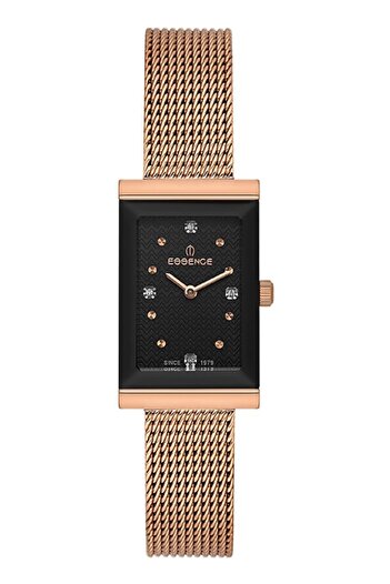 Essence 5 Atm Water Resistant D1213.490 Stone Design Mesh/Steel Cord Rectangular Dial Steel Case