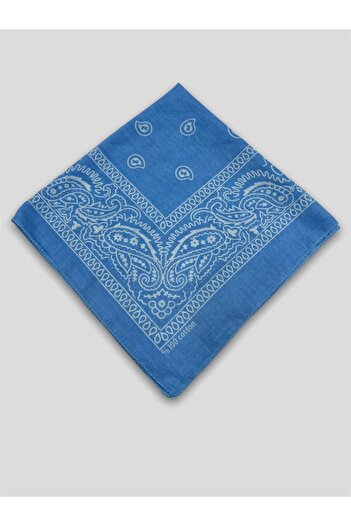 Goldmine Unisex Ethnic μοτίβο 100% βαμβακερό μπαντάνα μπλε