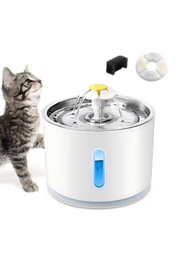 Generic 3 Modes Stainless Steel Pet Water Dispenser 2.5l Automatic Intelligent Silent Pet Water Dispenser