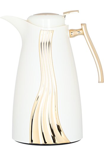 Alsaif Gallery Karma Thermos Set, Beige And Gold, 2 Pieces
