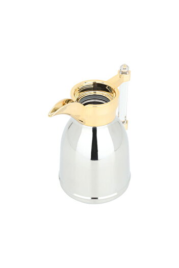 Alsaif Gallery Silver Shahd Dallah With Transparent Handle, 0.35 Litres