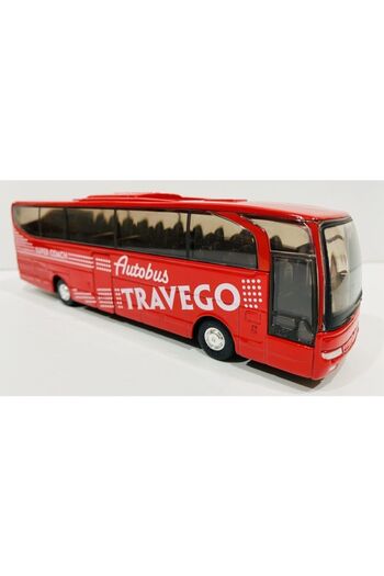 MERCEDES Benz Travego Metal Bus Die Cast Door Opens Original Red