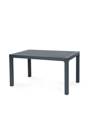 Homelux Arizona table, 140x80x75 cm, anthracite, rattan look