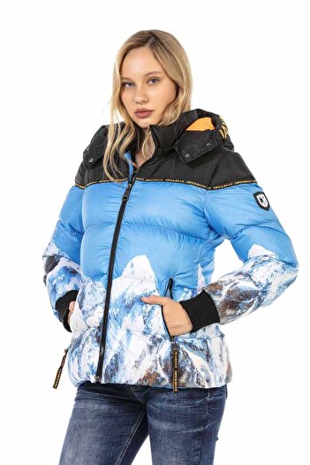 Cipo&Baxx Wm119 Buz Dağı Mavisi Şişme Mont