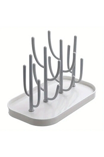Choice GRAY Baby Tree-shaped Milk Bottle Drain Rack, Dust-proof Milk Bottle Holder, Cup Drain Rack Easter G