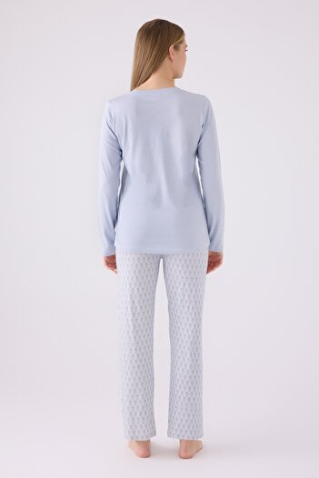 Pierre Cardin İkili Pijama Takım Mavi - Süprem - 2Li Takım