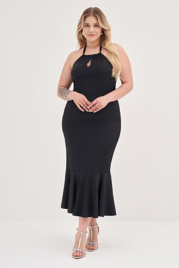 MYLİNE Halter Neck Bodycon Dress
