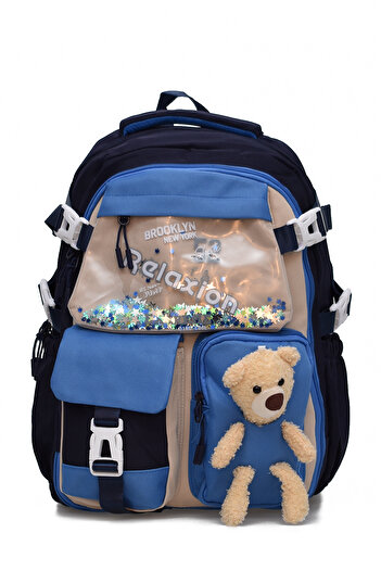 ELATAE Orthopedic Luxury Fabric Multi-Eye Children's Primary School Backpack School Bag 1461