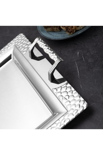 ÖZBURAK Petek 2-Piece Treat Serving and Tea Tray Ptk02