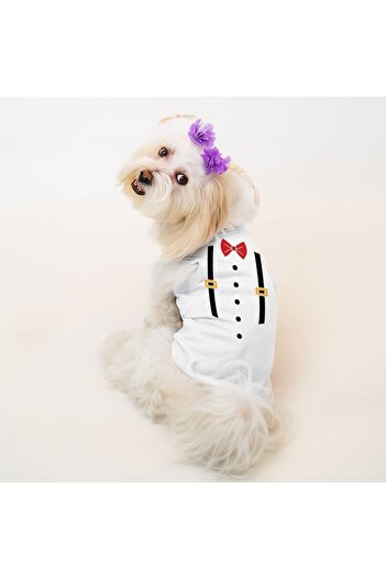 Buddy Store Cat & Dog Outfit Clothes Outfits - White Undershirt (Combed Cotton 100% Cotton)