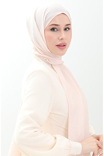 sefamerve Madame Mary French Voile Shawl 19099-25 Dark Beige