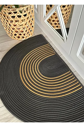 sfb Halfmoon Series Half Round Jute Door Mat for Entrance Welcome Doormat