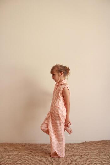 Oh La La Koala For Little Ones Orange Striped Cross Stripe Detailed Muslin Set with Scarf