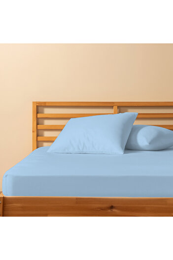 Lief Home 100% Cotton Double Fitted Sheet 180X200+25 |   50X70 Pillow Case (2 Pieces)