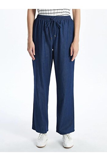 LC Waikiki Lcwaikiki Classic Elastic Waist Wideleg Women's Jean Pants (S5)