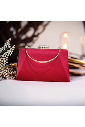 Telli Art Red Evening Dress Bag - with Chain