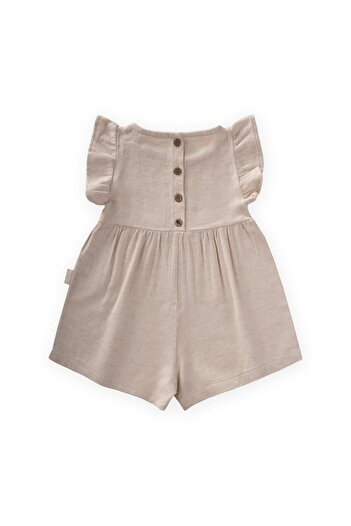 Cigit Linen Jumpsuit 0-3 Years Natural