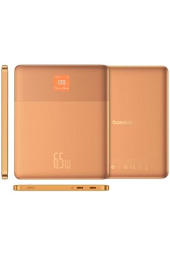 Baseus Blade 2 PD 65W Power Bank, Fast Charging 12000mAh Portable Charger with Digital Display