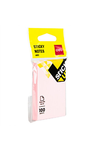 Deli 100-Sheets Plain Pastel Sticky Notes Assorted Color 3 x 2inch