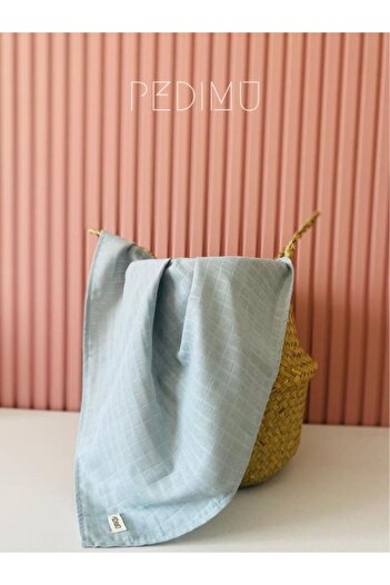 Pedimu Water Green Muslin Blanket Muslin Baby Blanket Unisex Plain 75*75