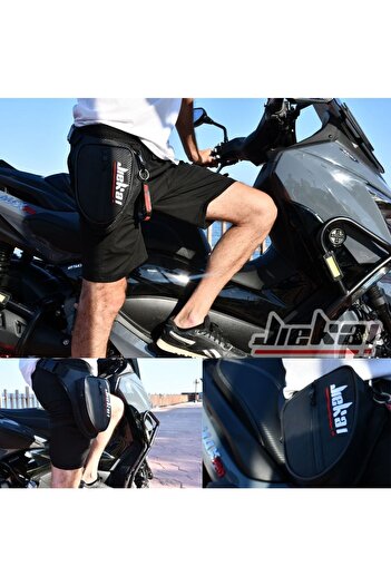 JİEKAİ JİEKAİ LB-001 MOTORCU BACAK ÇANTASI KARBON KUMAŞ * BEYAZ NAKIŞ * ( ANAHTARLIK HEDİYE )