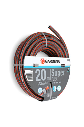 Gardena Super Flex Garden Hose Grey and Orange 20m x 1/2inch