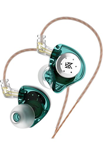KZ KZ EDX PRO 1DD Dynamic Earphones, 3.5mm HiFi Bass Noise Cancelling IPX4, Microphone, Cyan