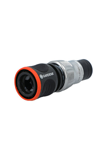 Gardena 1/2inch Waterstop Hose Connector - Black and Silver