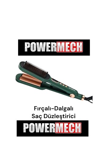 POWERTEC Powermech Pm2800 Titanium Plate Hair Straightener (Wavy-Brush-Ionic)