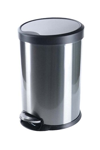 Hoffmayer Trash Can Silver 17.8Liters