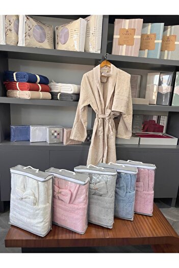 sarra Mysoft Bambu Single Bathrobe - Cream
