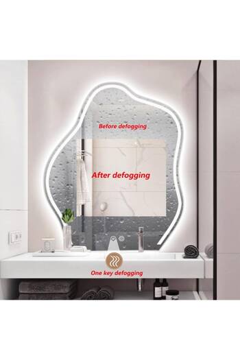 K Korman Oglinda Baie LED Touch Sistem Dezaburire Forma Nor Neregulata 50X70 cm