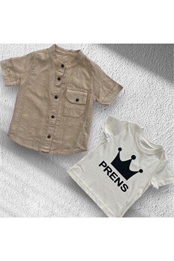 BİGÜMEX Boy's Shirt T-Shirt 2-Piece Set