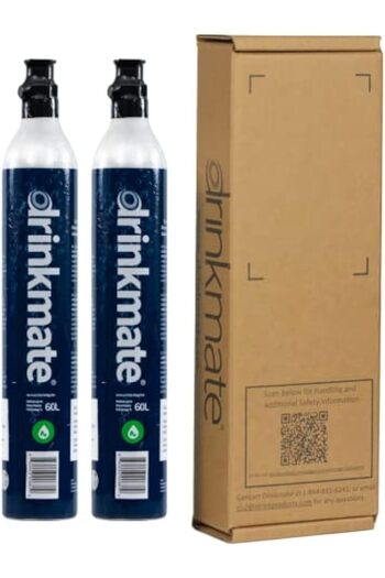 Drinkmate 60 Litre Spare Gas Co2 Cylinders, Compatible With Sodastream- 2 Pack - Filled