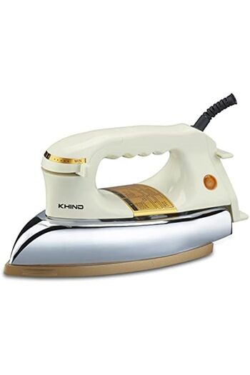 Khind Electric Dry Iron, 1200W, 2.0kg Heavy Weight, Ceramic Coating, Automatic Thermostat Cut-Off, S