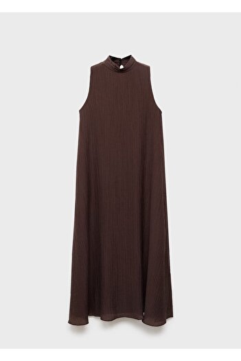 MANGO Woman Lyocell halter yaka elbise