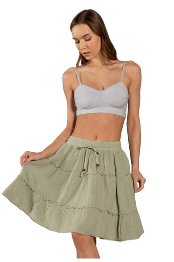 clavia Muslin Short Skirt, Layered Pleated Pleated Skirt, Summer Skirt, Casual Skirt, Summer Short Skirt
